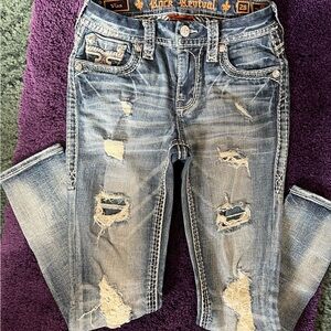 Rock Revival Vien Mid Rise Ankle Skinny Jeans - Size 26